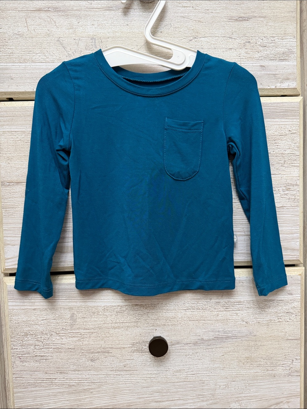 Kyte Baby Long Sleeve Pocket Tee inBaltic 18-24M